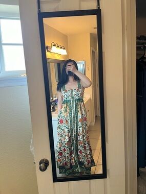 New !FARM Rio Green Floral Maxi Dress with tag